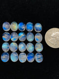 9x11 mm Moonstone Oval Cabochon Pack of 4 Pcs AAA+ Quality -Rainbow Moonstone Cabochon-Natural Untreated