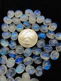 Moonstone 9X11 MM  Oval Cabochon  Pack of 4 Pcs. AAA Quality Good Quality Moonstone , Origin India , Moonstone Oval Cabs