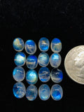 7x9 mm Moonstone Oval Cabochon Pack of 4 Pcs Code #MM16 AAAA Quality -Rainbow Moonstone Cabochon-Natural Untreated