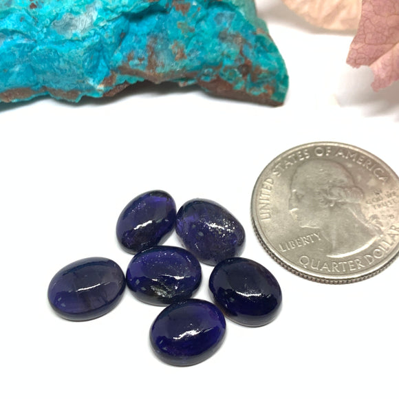 Iolite Cabochon 9x11 size Code #i69 Dark Blue Color - AA Quality- Iolite Oval Cabochon- Natural Iolite Cabs( Pack of 1 Piece)