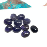 4 Pcs Iolite Cabochon 8X10 mm size (Code #i78) - AA Quality- Iolite Oval Cabochon- Natural Iolite Cabs( Pack of 4 Piece)