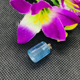 Aquamarine Pendant  Code #A19~A22  -925 Silver Aquamarine Pendant- Natural Aquamarine Pendant- Silver Pendant - Cylindrical Shape