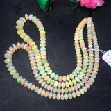 Ethiopian Opal Faceted Roundel Beads 5.5-10 mm size, 16 Inch Strand, Superb Quality, Approx 100 carat .Origin Ethiopia, Video available.