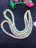 Ethiopian Opal Faceted Roundel Beads 5.5-10 mm size, 16 Inch Strand, Superb Quality, Approx 100 carat .Origin Ethiopia, Video available.