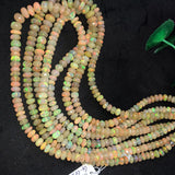 Ethiopian Opal Faceted Roundel Beads 5-8mm size, 16 Inch Strand, Superb Quality, Approx 80 carat .Origin Ethiopia, Video available.