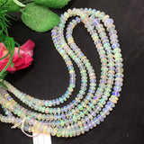 Ethiopian Opal Faceted Roundel Beads 5-8mm size, 16 Inch Strand, Superb Quality, Approx 80 carat .Origin Ethiopia, Video available.