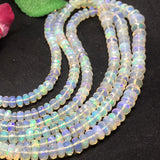 Ethiopian Opal Faceted Roundel Beads 5-8mm size, 16 Inch Strand, Superb Quality, Approx 80 carat .Origin Ethiopia, Video available.