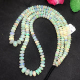 Ethiopian Opal Faceted Roundel Beads 5-8mm size, 16 Inch Strand, Superb Quality, Approx 85 carat .Origin Ethiopia, Video available.