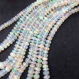 Ethiopian Opal Faceted Roundel Beads 5-8mm size, 16 Inch Strand, Superb Quality, Approx 70 carat .Origin Ethiopia, Video available.