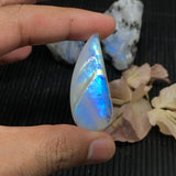 Moonstone Cabochon Code S422 - S425 4A Quality Big Sizes 44x18/ 29x14/ 39x21/38X25 MM Natural Rainbow Moonstone Cabochon Origin India