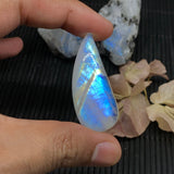 Moonstone Cabochon Code S422 - S425 4A Quality Big Sizes 44x18/ 29x14/ 39x21/38X25 MM Natural Rainbow Moonstone Cabochon Origin India