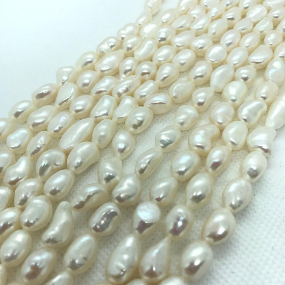 White Pearl 12X14 MM Nugget Fresh Water Pearl , Natural Pearl ,Length 16