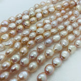 Pink Pearl 8-9MM Nugget shape , Natural Pearl ,Length 16", cultured Pearl freeform shape. Good Luster , Freshwater Pearl