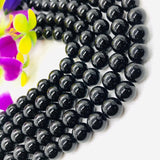 10MM Black  Tourmaline Round Beads - 40 cm- Gemstone Round Beads  - Tourmaline Round Beads-Origin Mozambique