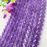 10MM Amethyst Round faceted , Top Quality faceted , Length of strand 16" natural Purple Amethyst . gemstone beads