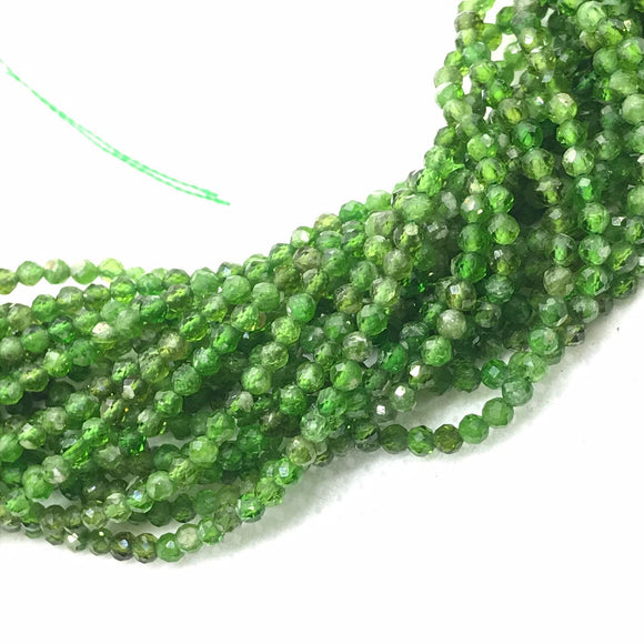 Chrome Diopside 2.5MM faceted Round , Very good quality in 15.5