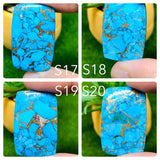 Sky Copper Turquoise Cabochon Code #S17 - S20 -Natural gemstone cabochon- Natural Turquoise Cabs- Turquoise Loose Stones