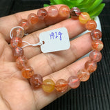 Fire Quartz Bracelet 8 mm size- Code #07 Weight 19.2gm Length 7.5 Inch- Fire Quartz Round Bracelet- Gemstone Bracelet