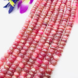 Moonstone 8MM  Faceted Pink Roundel Coating, length 14" Good Quality faceted beads , Coating moonstone. , Big hole 1.00 MM