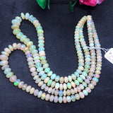 Ethiopian Opal Faceted Roundel Beads 5.5-10 mm size, 16 Inch Strand, Superb Quality, Approx 100 carat .Origin Ethiopia, Video available.