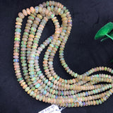 Ethiopian Opal Faceted Roundel Beads 5-8mm size, 16 Inch Strand, Superb Quality, Approx 80 carat .Origin Ethiopia, Video available.