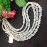 Ethiopian Opal Faceted Roundel Beads 5-8mm size, 16 Inch Strand, Superb Quality, Approx 80 carat .Origin Ethiopia, Video available.