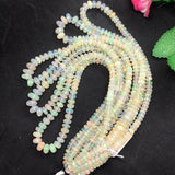 Ethiopian Opal Faceted Roundel Beads 5-8mm size, 16 Inch Strand, Superb Quality, Approx 70 carat .Origin Ethiopia, Video available.