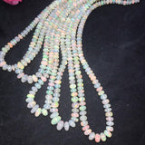 Ethiopian Opal Faceted Roundel Beads 5-8mm size, 16 Inch Strand, Superb Quality, Approx 70 carat .Origin Ethiopia, Video available.