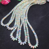 Ethiopian Opal Faceted Roundel Beads 5-8mm size, 16 Inch Strand, Superb Quality, Approx 70 carat .Origin Ethiopia, Video available.