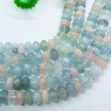 12MM Aquamarine  Roundel beads,Perfect Roundel Beads- Wholesale Price-Length 40 cm-Multi Aquamarine Beads, Pink Morganite ad Blue Aquamarine