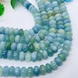 14MM Aquamarine Roundel beads, Perfect Roundel Beads- Wholesale Price- Length 40 cm- Blue Aquamarine Beads