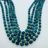 Apatite Faceted Barrel Beads  7x8 mm size 39 cm Strand AAA Quality - Natural Neon Apatite Faceted Nugget Beads
