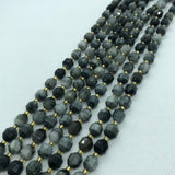 Eagle’s Eye Faceted Barrel Beads  7x8 mm size 39 cm Strand AAA Quality - Eagle Eye Faceted Nugget Beads