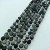 Eagle’s Eye Faceted Barrel Beads 7x8 mm size 39 cm Strand AAA Quality - Eagle Eye Faceted Nugget Beads