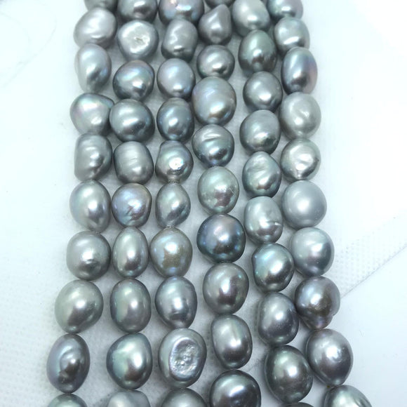 Gray Pearl Nugget shape , Natural Pearl ,Length 16