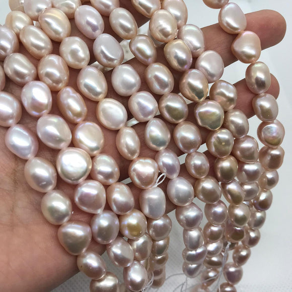 Pink Pearl 8-9MM Nugget shape , Natural Pearl ,Length 16