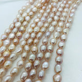 Pink Pearl 8-9MM Nugget shape , Natural Pearl ,Length 16", cultured Pearl freeform shape. Good Luster , Freshwater Pearl