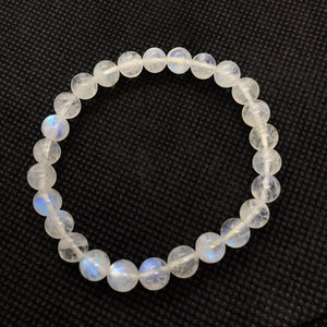 Moonstone Round 6MM Bracelet , Top Quality  Perfect shape . Yellow and Blue Fire AAA Grade .Video available , 11 gram , origin India