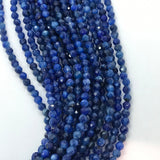 Kyanite 3MM Faceted Round , Top Quality Kyanite beads, 40 cm Length- Kyanite Faceted Round, Blue Kyanite