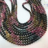 6MM Multi Tourmaline Round beads. Fine quality beads , Length 18 Inch origin - Mozambique Perfect Round beads