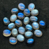 Labradorite Oval 7X9 MM Cabs. Natural Blue Fire Cabs , Gemstone cabs pack of 6 pc , Gemstone cabs