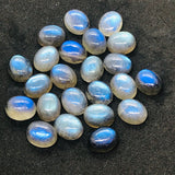 Labradorite Oval 7X9 MM  Cabs. Natural Blue Fire Cabs , Gemstone cabs pack of 6 pc , Gemstone cabs