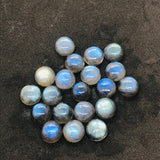 10MM Labradorite Round Cabs. Natural Blue Fire Cabs , Gemstone cabs pack of 4pc , Gemstone cabs