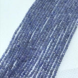 Tanzanite 2MM faceted Round, Good Quality Natural tanzanite , Length 15.5". Origin Tanzania, Micro cut faceted. perfect Round faceted.