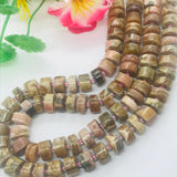 Rhodochrosite 10MM  heishi Beads,  A Quality, Gemstone beads .length 15.5”