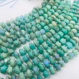 Amazonite faceted 8MM  heishi Beads,  AA Quality, Gemstone beads .length 15.5”