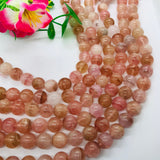 Morganite Round Beads 12 mm / 14mm  AAA Quality Beads , Perfect making-Wholesale price- 40 cm Length