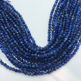 Kyanite 3MM Faceted Round , Top Quality Kyanite beads, 40 cm Length- Kyanite Faceted Round, Blue Kyanite