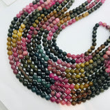 6MM Multi Tourmaline Round beads. Fine quality beads , Length 18 Inch origin - Mozambique Perfect Round beads