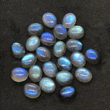 Labradorite Oval 7X9 MM  Cabs. Natural Blue Fire Cabs , Gemstone cabs pack of 6 pc , Gemstone cabs